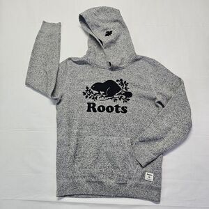 Roots Kids Hoodie Sweatshirt‎ Hood Heather Gray XXL 13 14 Years